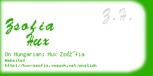 zsofia hux business card